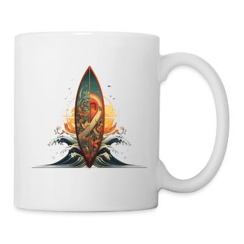 Planche de surf Shared Sea Artwork Surfing - Mug blanc - blanc - Droite