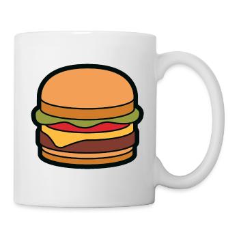 Cheeseburger Hamburger - Mug blanc - blanc - Droite