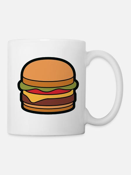 Cheeseburger Hamburger - Tasse - Weiß