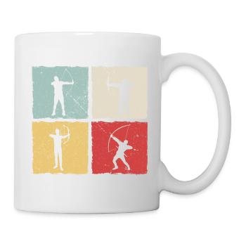 Archer Bow Arrow Retro Gift Idea - Mug - white - Right