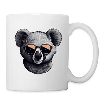 Cute koala with sunglasses - Mug - white - Right