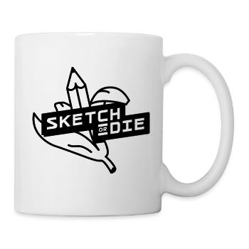 Sketch or Die Banana (BW edition) - Mug - white - Right