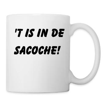 ́t est dans le sacoche. Chemises en dialecte anversois - Mug blanc - blanc - Droite