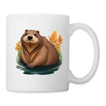 Castor mignon - Mug blanc - blanc - Droite
