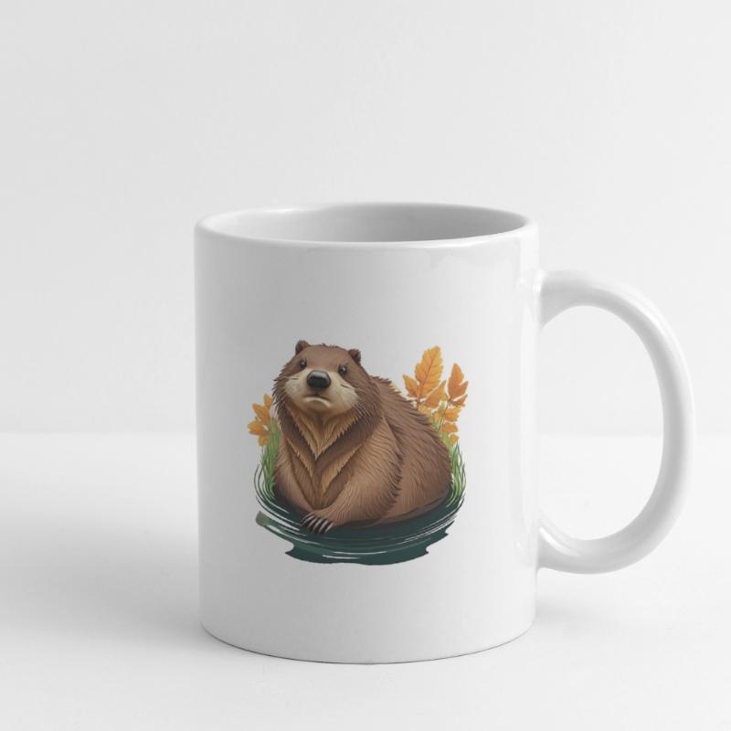 Castor mignon Mug blanc