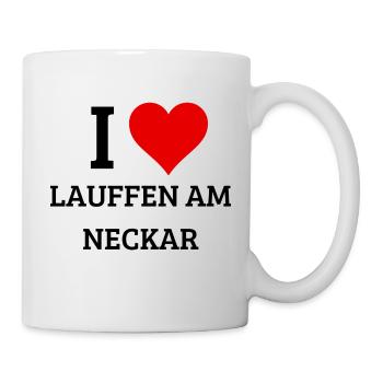 I LOVE LAUFFEN AM NECKAR HÖLDERLIN STADT LAUFFEN - Tasse - Weiß - Rechts