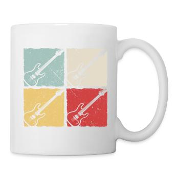 Electric Guitar Guitarist Retro Vintage - Mug - white - Right