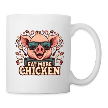 Funny pig with sunglasses - Mug - white - Right