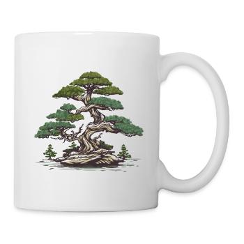 Bonsai Baum - Tasse - Weiß - Rechts