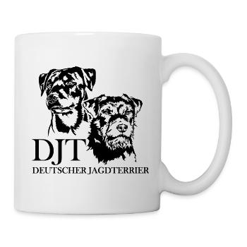 Deutscher Jagdterrier Jagdhunde Portrait Wilsigns - Tasse - Weiß - Rechts