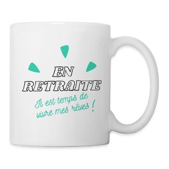 EN RETRAITE - Mug blanc - blanc - Droite
