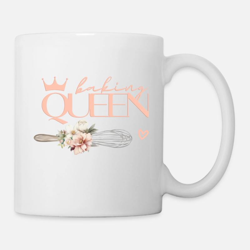 Baking Queen personalisierbar - Tasse - Weiß