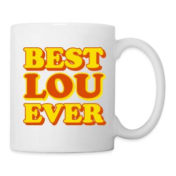 Lou Prénom Drôle de cadeau - Mug blanc - blanc - Droite