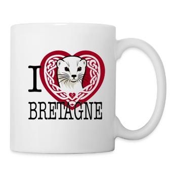 I Love Bretagne Ermine Celtique - Mug - white - Right
