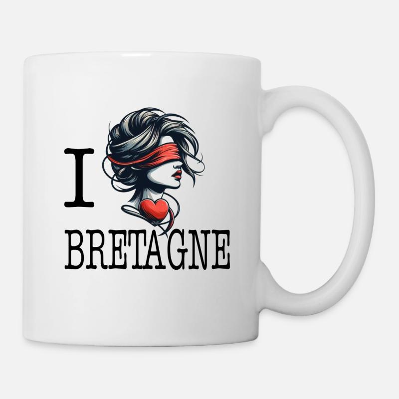 I love Bretagne bretonne amoureuse - Mug - white