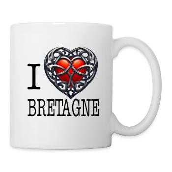 I Love Brittany Coeur de Chevalier - Mug - white - Right