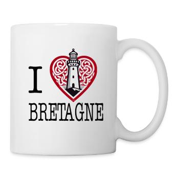 I Love Bretagne Celtic Lighthouse of Brittany - Mug - white - Right