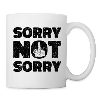 Sorry Not Sorry. Ironic and Funny Design - Mug - white - Right
