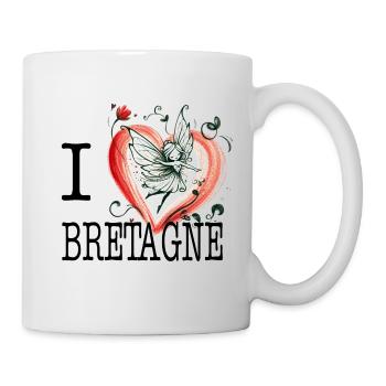 I Love Brittany Fairytale Heart - Mug - white - Right