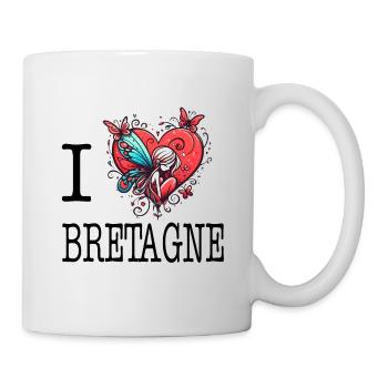I Love Brittany Heart of Little Fairy - Mug - white - Right