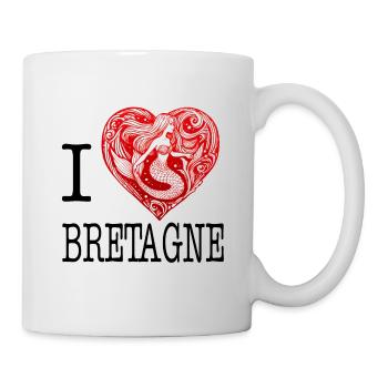 I Love Brittany Heart of a Norman Mermaid - Mug - white - Right
