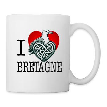 I Love Brittany Herring Gull Heart - Mug - white - Right