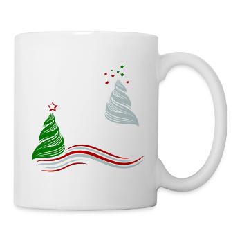 Sapins de Noël - Mug blanc - blanc - Droite