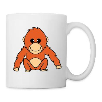 Lachender Orang-Utan - Tasse - Weiß - Rechts