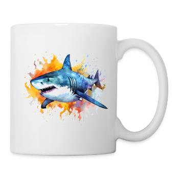 Aquarelle Hai - Mug blanc - blanc - Droite