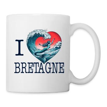 I Love Bretagne Mermaid Wave - Mug - white - Right