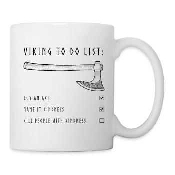 Viking to do list (black) - Mug - white - Right