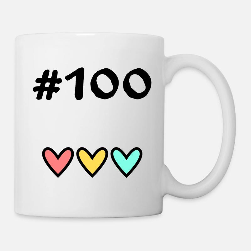 100. 100 ANS. 100e ANNIVERSAIRE. ANNIVERSAIRE 100 - Mug blanc - blanc