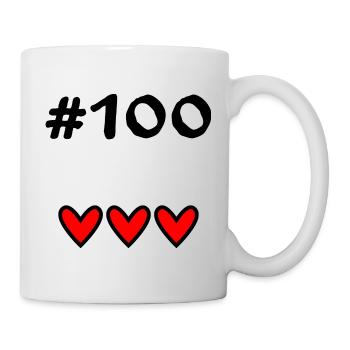 100. 100 ANS. 100e ANNIVERSAIRE. ANNIVERSAIRE 100 - Mug blanc - blanc - Droite