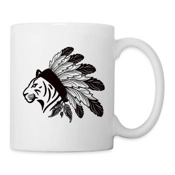 Tête de chef de tigre - Mug blanc - blanc - Droite