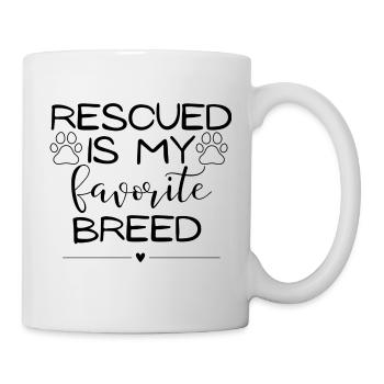 Rescue schwarz - Tasse - Weiß - Rechts