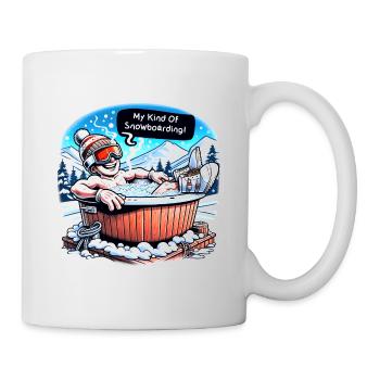 lustiger Snowboarder Meme für Ski Urlaub Apres Ski - Tasse - Weiß - Rechts