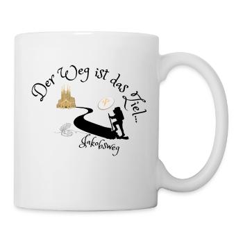 Jakobsweg - Der Weg ist das Ziel - Tasse - Weiß - Rechts