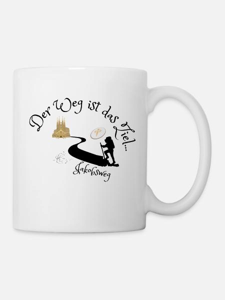 Jakobsweg - Der Weg ist das Ziel - Tasse - Weiß