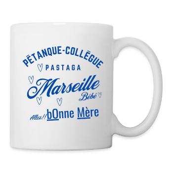 Tee-shirt Sweat Marseille Fun - Mug blanc - blanc - Droite