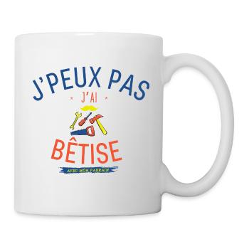 J peux pas j ai bêtise avec mon parrain - Mug blanc - blanc - Droite
