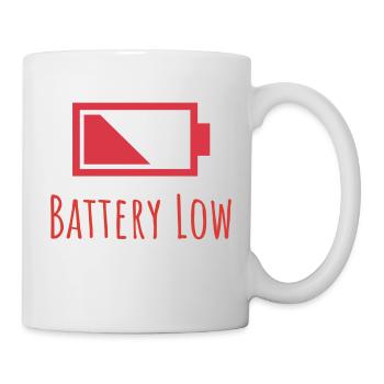 Battery Low Icon and Text - Mug - white - Right