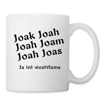 Ja, int Westvlams. Westflämisches Dialekthemd - Tasse - Weiß - Rechts