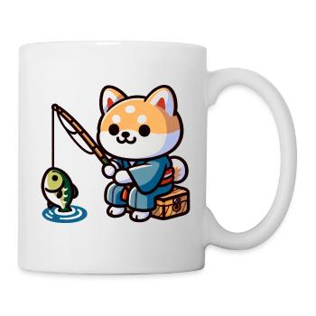 Hund Angeln Hund Angler Kinderzimmer Dekor - Tasse - Weiß - Rechts