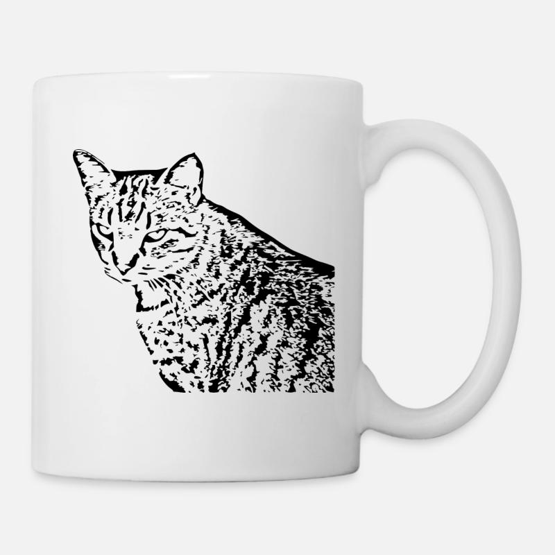 Katze Kätzchen Tigerkatze - Tasse - Weiß