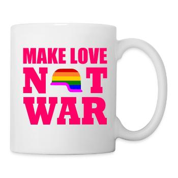 Make love not war - Tasse - Weiß - Rechts