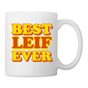 Lustiges Geschenk mit Vornamen Leif - Tasse - Weiß - Rechts
