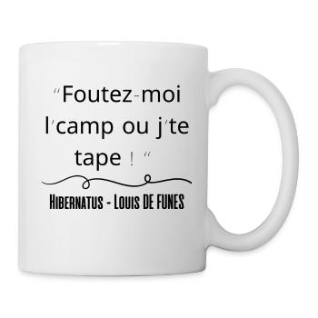 Foutez moi l camp ou je te tape - Mug blanc - blanc - Droite