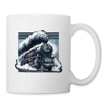 The Power of Steam - Graphic of a Steam Locomotive - Mug - white - Right