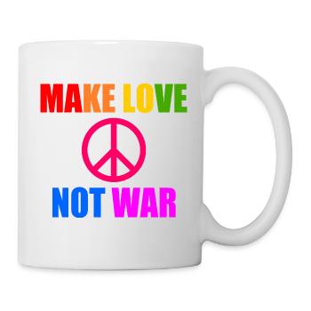 Make love not war - Tasse - Weiß - Rechts