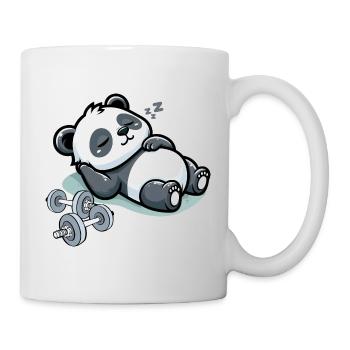 Panda The Struggle Is Real Weightlifting Gym Funny - Mug - white - Right